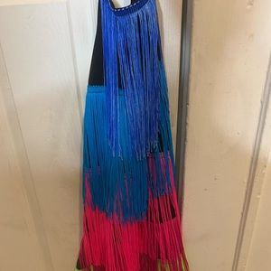 Multi colored tassel romper